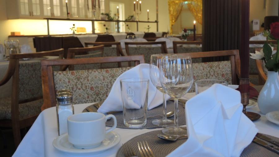 Restaurang i huset.
